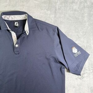Footjoy FJ Mens XL Navy Blue Polo Shirt Olde Beau Golf Club Embroidered